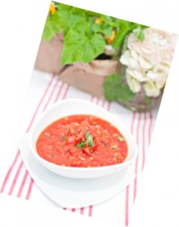 Grilled Heirloom Tomato Gazpacho